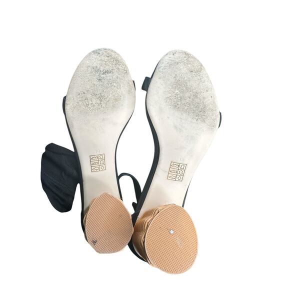 Jeffrey Campbell Black Open Toe Orla Woven Wicker Block Heeled Sandals Size 10 - Picture 9 of 9